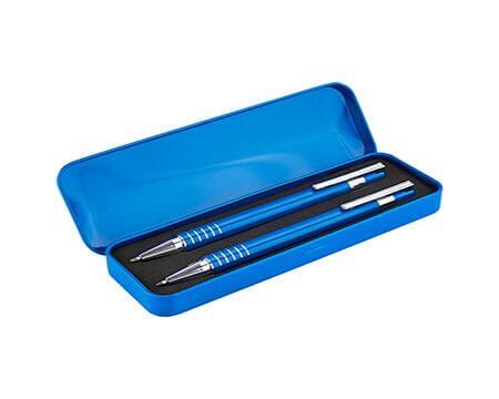 Bolígrafos con estuche colores