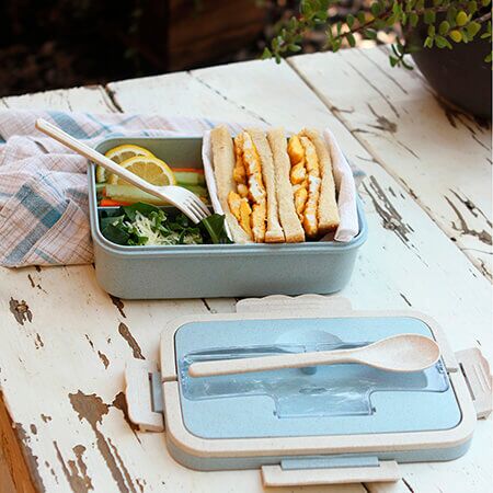 Contenedor con divisiones para comida