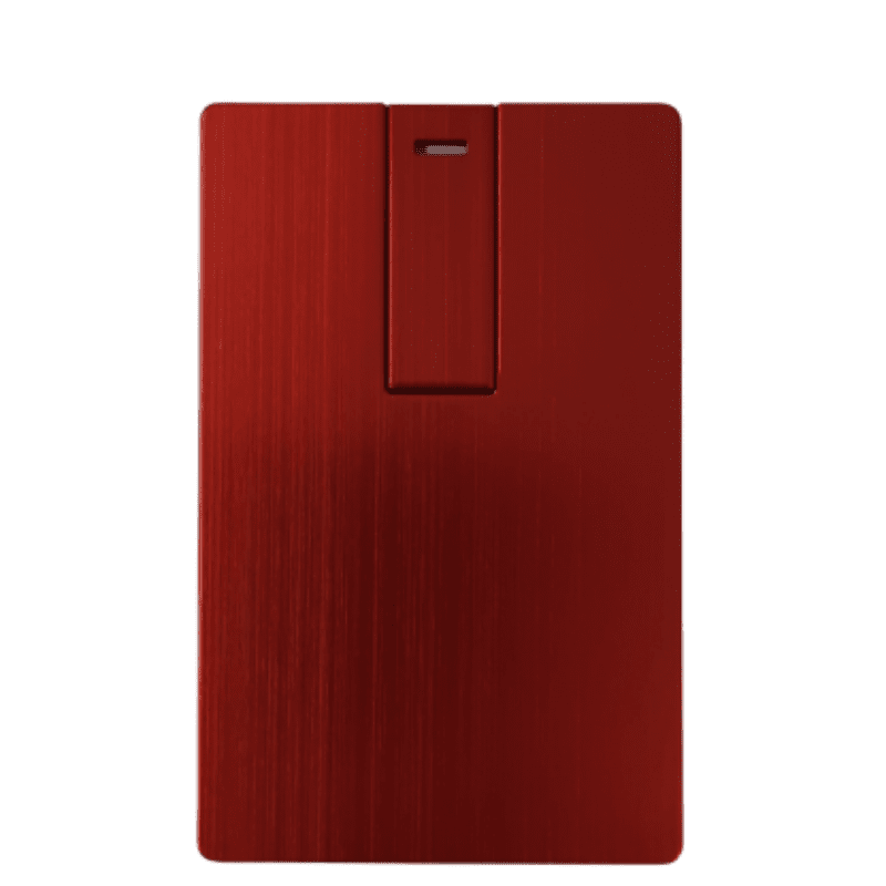 USB TARJETA SLIM METALICA ROJO Mod. 06-USB129-RJ