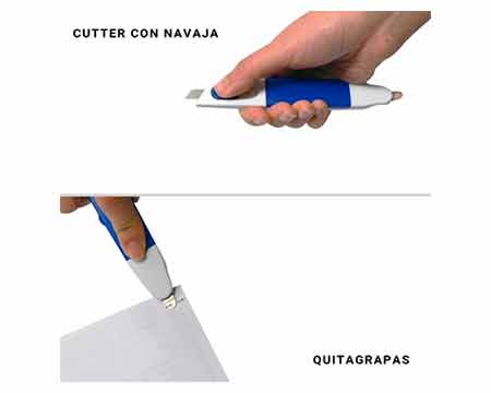 Cutter C/Navaja, Quitagrapas Y Tiras Adh Mod. 08-AO-202 - Image 2