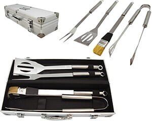 JGO DE BBQ C/ESTUCHE CROME BBQ017 PLATEADO Mod. 02-BBQ017