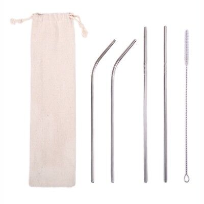 KIT ECOLÓGICO DE POPOTES ACERO INOX. CLEAN A2647 Mod. 02-A2647.17