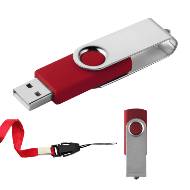 USB GIRATORIA LONDON 8GB ROJO Mod. 06-USB080-RJ