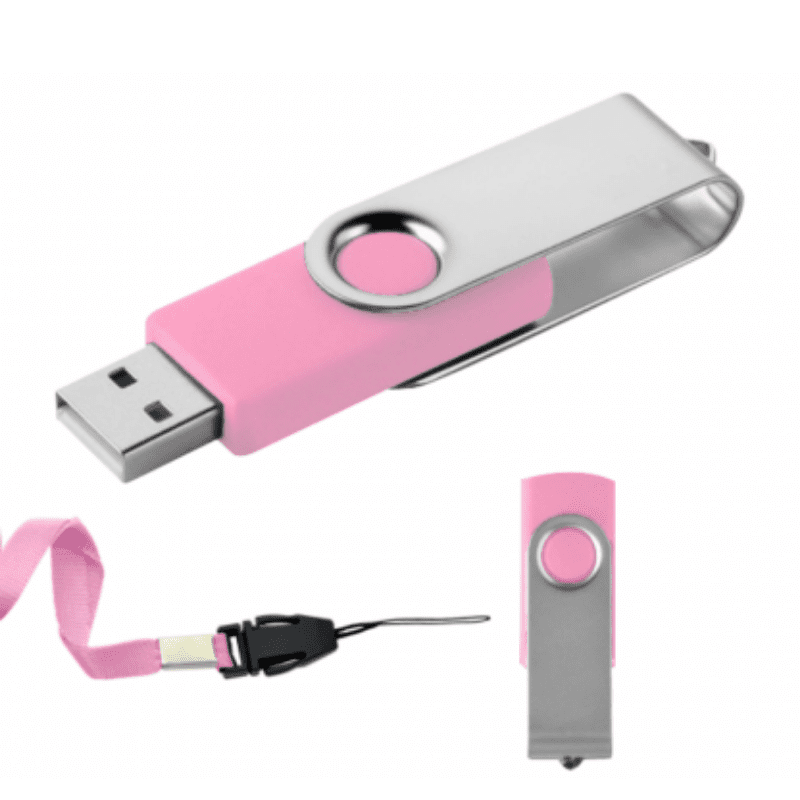 USB GIRATORIA LONDON 8GB ROSA Mod. 06-USB080-RO
